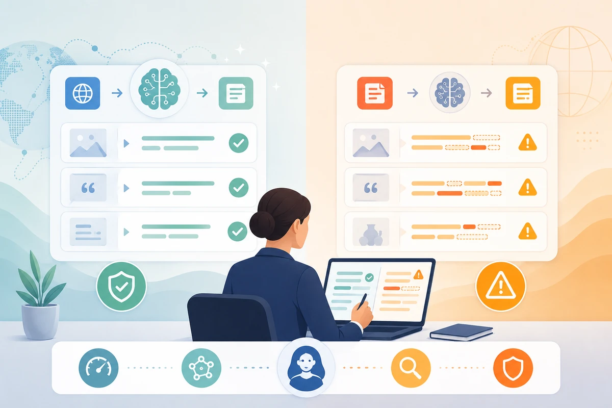 Professional assessment of when to use machine translation and when human review is needed